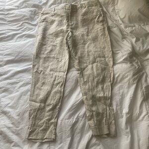 Zara Mens Linen Cream Pants XL